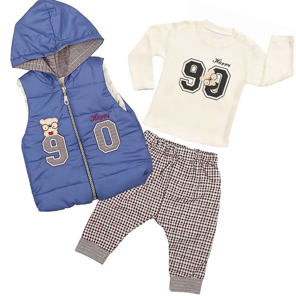 NEW with Tags Baby Clothing 3-Piece Cotton Set for Newborn Baby Girls and Boys - Picture 1 of 8